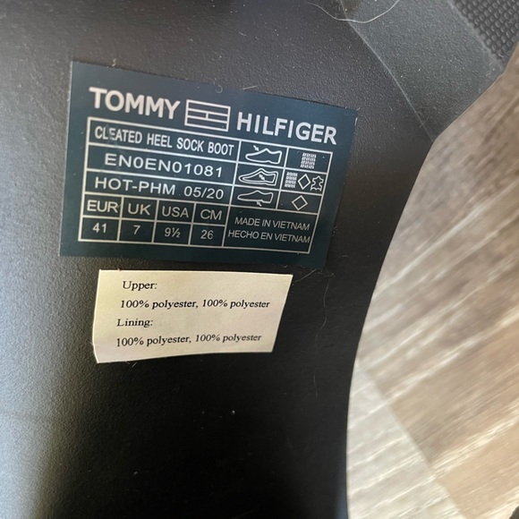 Tommy Jeans Heeled Sock Boot in Black Womens Size 9.5 - Picture 11 of 12